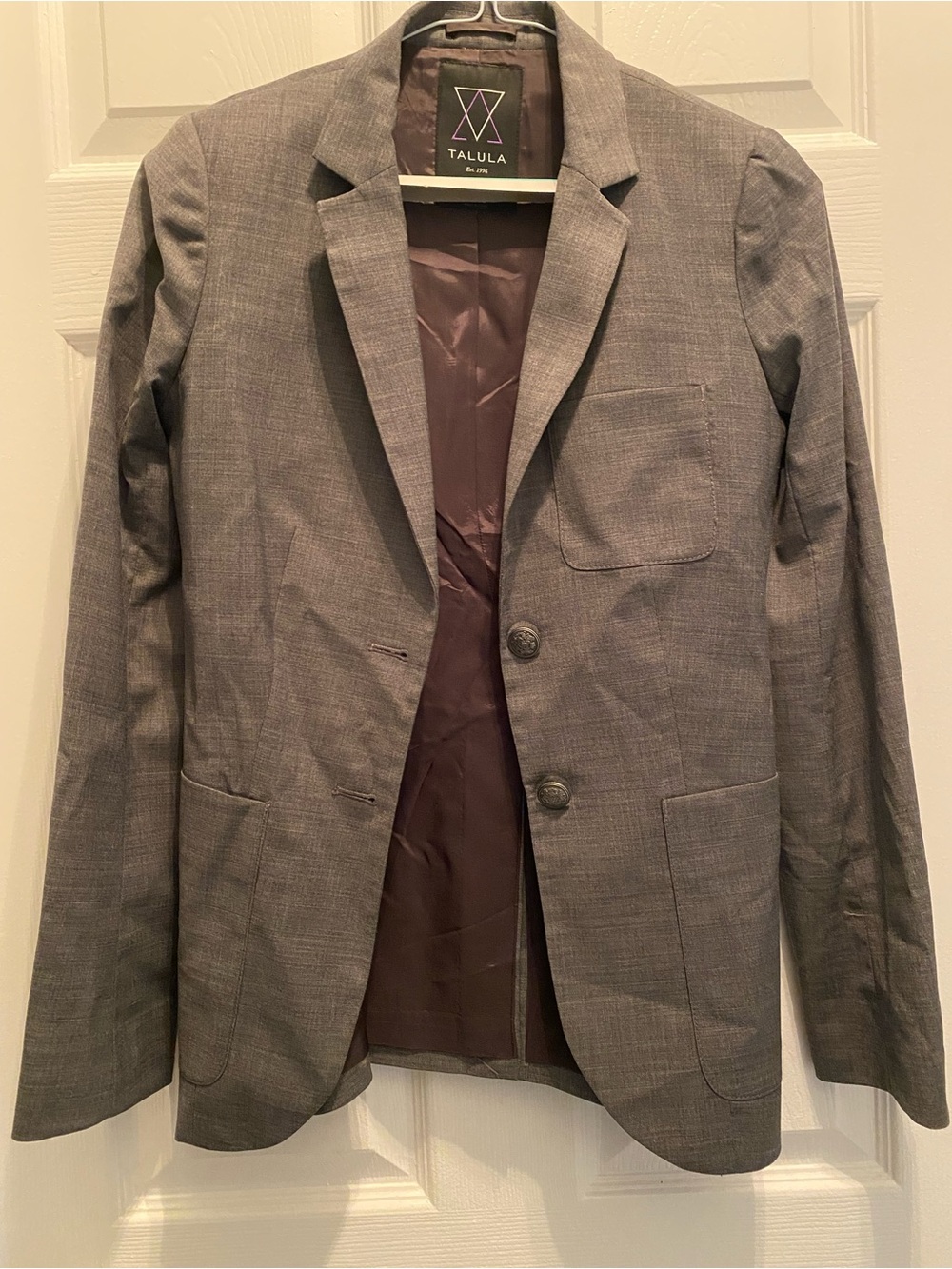 Talula Light Gray Men's Tailored Single-Breasted Blazer